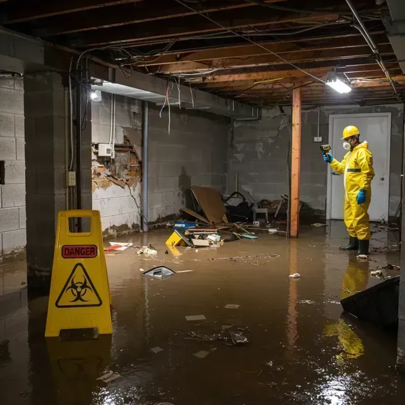 Flooded Basement Electrical Hazard in Pickens County, AL Property